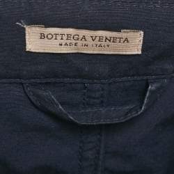 Bottega Veneta Navy Blue Cotton and Mesh Zip-Up Jacket XXXL