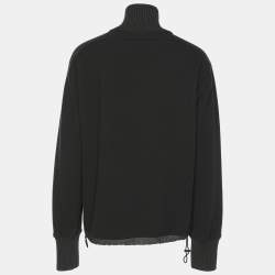 Bottega Veneta Grey Wool and Nylon Front Zip Jacket XXL