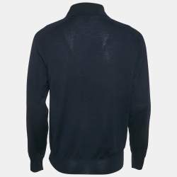 Bottega Veneta Navy Blue Wool Knit Pullover M