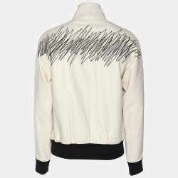 Bottega Veneta Cream Embroidered Leather Jacket S