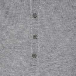 Bottega Veneta Cashmere Knit Henley Neck Full Sleeve T-Shirt L