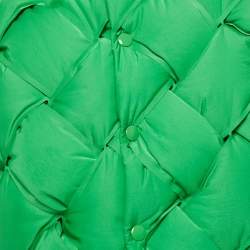 Pre Owned Bottega Veneta Green Nylon Intrecciato Down Shell Gilet M