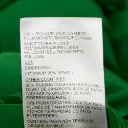 Pre Owned Bottega Veneta Green Nylon Intrecciato Down Shell Gilet M