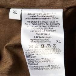Pre Owned Bottega Veneta Brown Cotton Buttoned Front Shirt Jacket XL