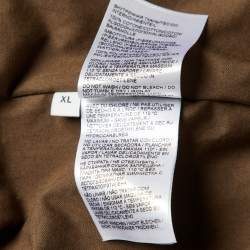 Pre Owned Bottega Veneta Brown Cotton Buttoned Front Shirt Jacket XL