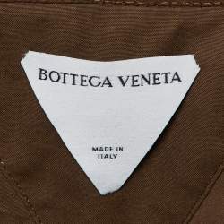 Pre Owned Bottega Veneta Brown Cotton Buttoned Front Shirt Jacket XL