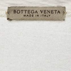 Pre Owned Bottega Veneta White Cotton Knit Long Sleeve T-Shirt 4XL