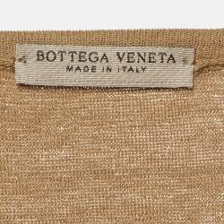 Pre Owned Bottega Veneta Beige Cotton Knit Long Sleeve T-Shirt XXL