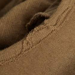 Pre Owned Bottega Veneta Beige Cotton Knit Long Sleeve T-Shirt XXL