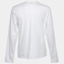 Pre Owned Bottega Veneta White Cotton Long Sleeve T-Shirt XL