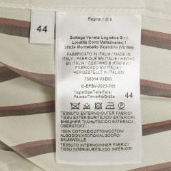 Pre Owned Bottega Veneta Brown Cotton Button Front Double Layered Shirt XXXL