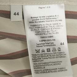 Pre Owned Bottega Veneta Brown Cotton Button Front Double Layered Shirt XXXL