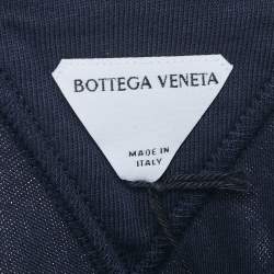 Pre Owned Bottega Veneta Navy Blue Cotton Crew Neck T-Shirt M