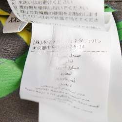 Pre Owned Bottega Veneta Black Fantasia Print Satin Short XXS