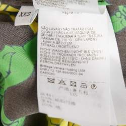 Pre Owned Bottega Veneta Black Fantasia Print Satin Short XXS