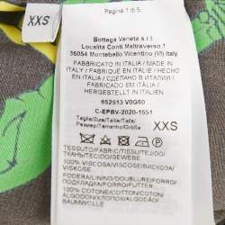 Pre Owned Bottega Veneta Black Fantasia Print Satin Short XXS