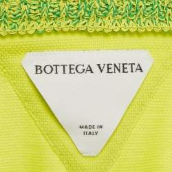 Pre Owned Bottega Veneta Yellow Cotton Collar Trim Polo T-Shirt L