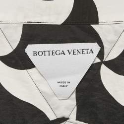 Pre Owned قميص بوتيغا فينيتا بولينغ صناعي بنقشة أحادية اللون مطبوع مقاس كبير