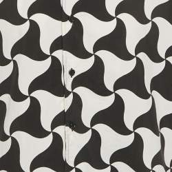 Pre Owned قميص بوتيغا فينيتا بولينغ صناعي بنقشة أحادية اللون مطبوع مقاس كبير