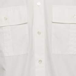 Pre Owned قميص بوتيغا فينيتا قطن أبيض بأكمام قصيرة مقاس صغير