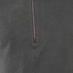 Pre Owned Bottega Veneta Grey Cotton Mandarin Collar T-Shirt S