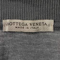 Pre Owned Bottega Veneta Grey Cotton Mandarin Collar T-Shirt S