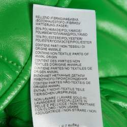 Pre Owned سترة مبطنة جلد صناعي بوتيجا فينيتا أزرق مقاس صغير جداً