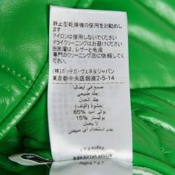 Pre Owned سترة مبطنة جلد صناعي بوتيجا فينيتا أزرق مقاس صغير جداً