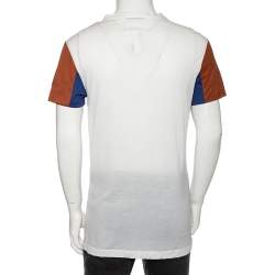 Pre Owned Bottega Veneta Tricolor Cotton Colorblock T Shirt L