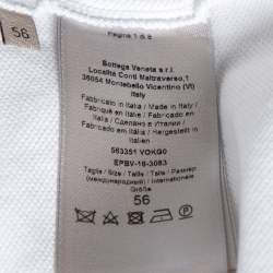 مملوكة مسبقًا Bottega Veneta White Cotton Pique Contrast Collar Polo T-Shirt 3XL