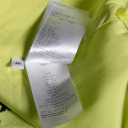 Pre Owned Bottega Veneta Yellow Car Print Synthetic Padded Short Sleeve Shirt S