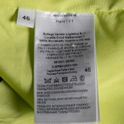 Pre Owned Bottega Veneta Yellow Car Print Synthetic Padded Short Sleeve Shirt S