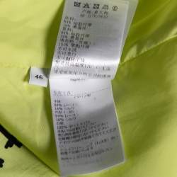 Pre Owned Bottega Veneta Yellow Car Print Synthetic Padded Short Sleeve Shirt S