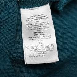 Pre Owned Bottega Veneta Teal Green Cotton Pique Short Sleeve Polo T-Shirt XL