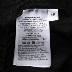 Bottega Veneta Black Stretch Knit Elasticized Waist Straight Leg Pants M