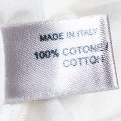 Pre Owned Bottega Veneta Cream Cotton Short Sleeve T-Shirt M