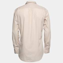 Bottega Veneta Bone White Cotton Pocket Detail Shirt M