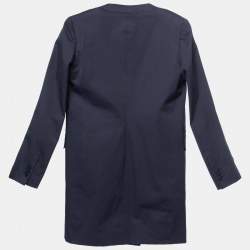 Bottega Veneta Dark Blue Crepe Double Breasted Blazer XS
