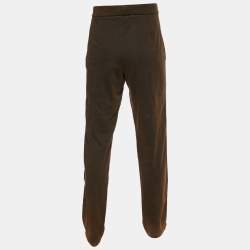 Pre Owned Bottega Veneta Brown Faded Cotton Knit Track Pants XXL