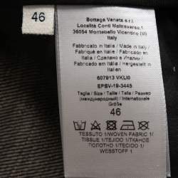 Pre Owned Bottega Veneta Brown Denim Leather Detailed Jeans S Waist 32"