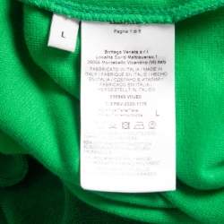 Bottega Veneta Green Terry Cotton Crew Neck T-Shirt L