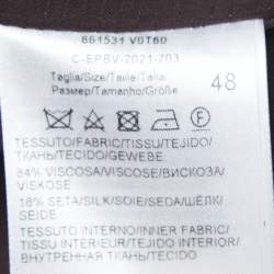 Pre Owned Bottega Veneta Brown Logo Print Button Front Short Sleeve Shirt M