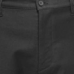 Pre Owned Bottega Veneta Black Cotton Trousers L