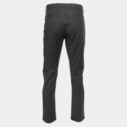 Pre Owned Bottega Veneta Black Cotton Trousers L
