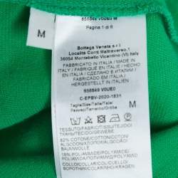 Pre Owned Bottega Veneta Green Terry Cotton Crew Neck T-Shirt M