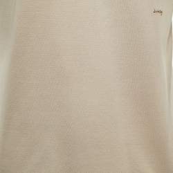 Pre Owned Bottega Veneta Light Brown Cotton Pique Polo T-Shirt M