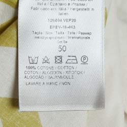Bottega Veneta Light Grey Geometric Printed Cotton Short Sleeve Shirt L