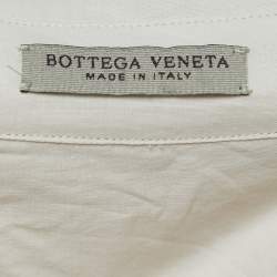 Bottega Veneta Light Grey Geometric Printed Cotton Short Sleeve Shirt L