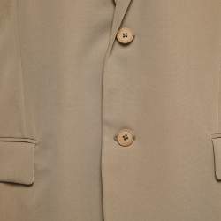 Pre Owned Bottega Veneta Beige Wool Tailored Suit XL/L