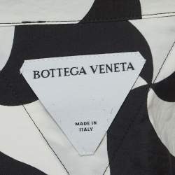 Pre Owned Bottega Veneta Black/White Printed Nylon Bowling Shirt L